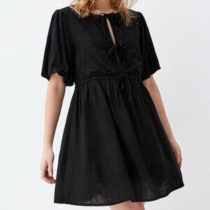 Three Bows Puff Sleeve Dress